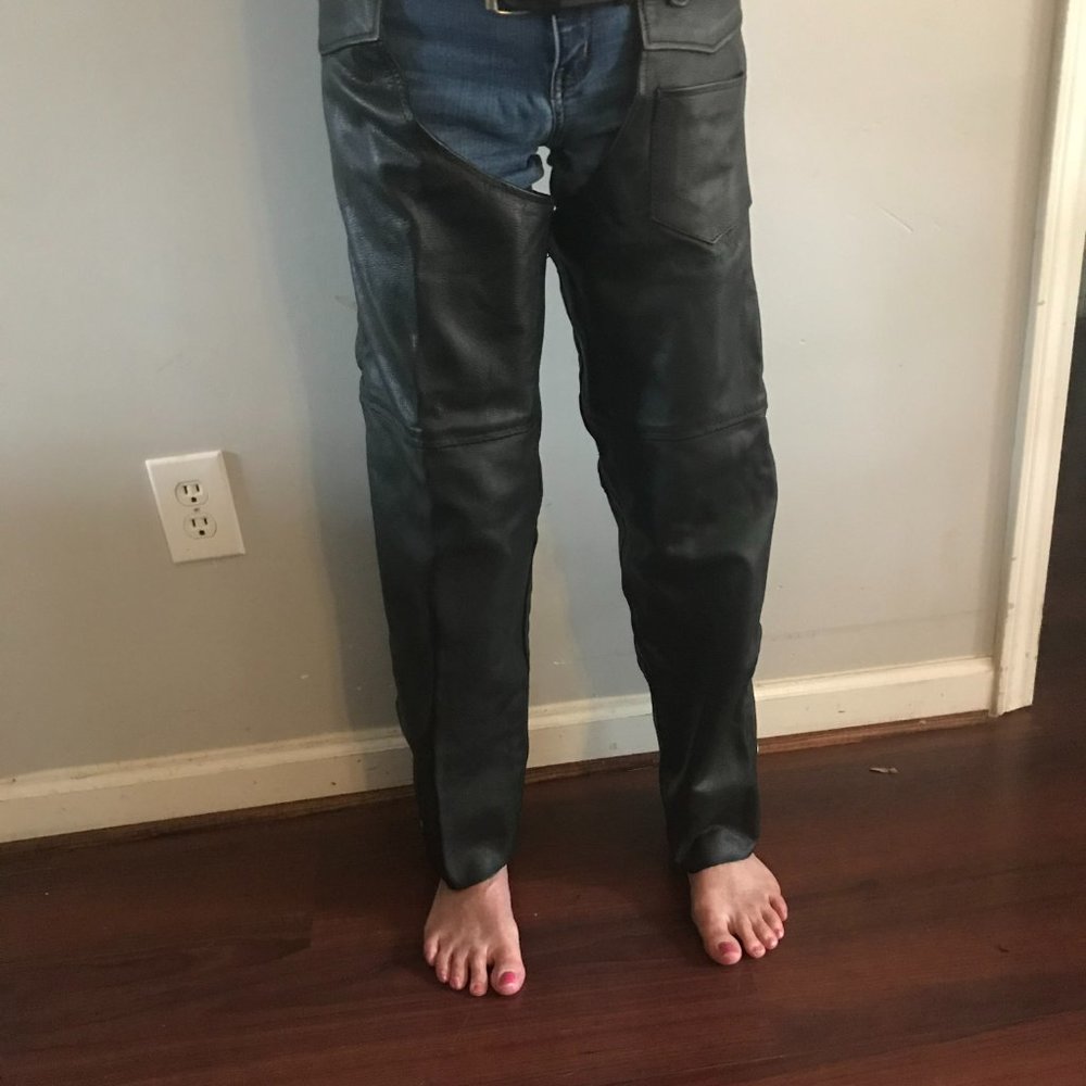 Interstate Leather Motorcycle Chaps Size Small - image 6